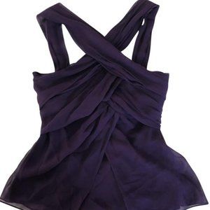 Diane Von Furstenberg XS Eggplant Nikki Top